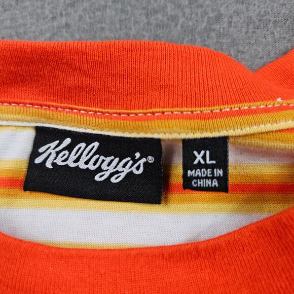 Cheez It Shirt Striped Retro Orange Embroidered Adult XL Kelloggs - Picture 3 of 6